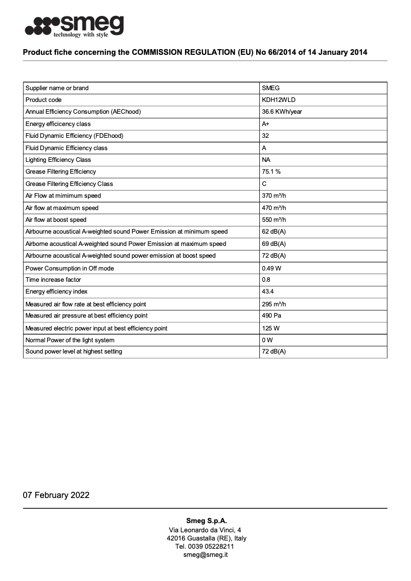 Image de la première page du manuel de l'appareil KDH12WLD