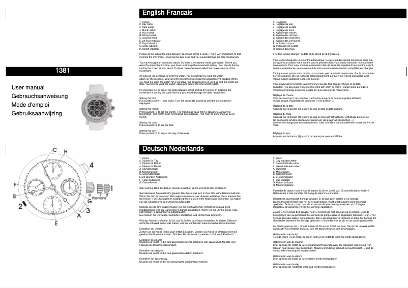 Page 1 de la notice Manuel utilisateur Davis 1381