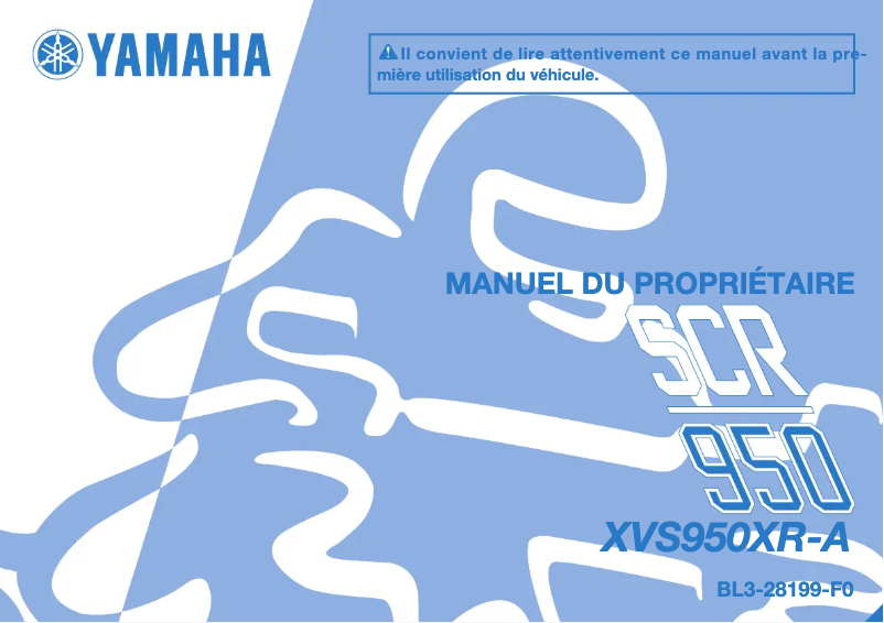 Image de la première page du manuel de l'appareil SCR950 (2017)