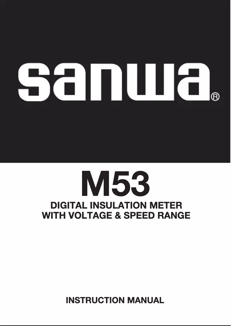 Page 1 de la notice Manuel utilisateur Sanwa M53