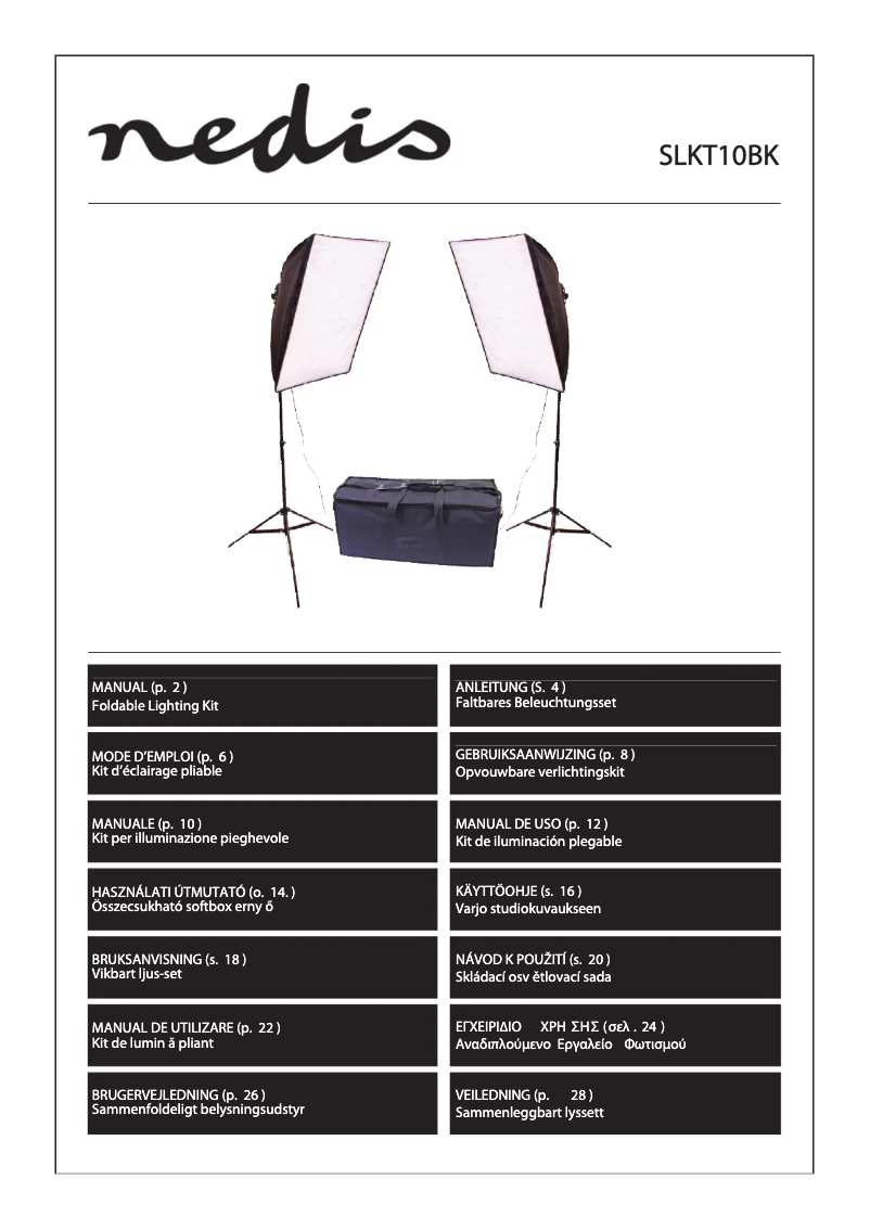 Page 1 de la notice Manuel utilisateur Nedis SLKT10BK