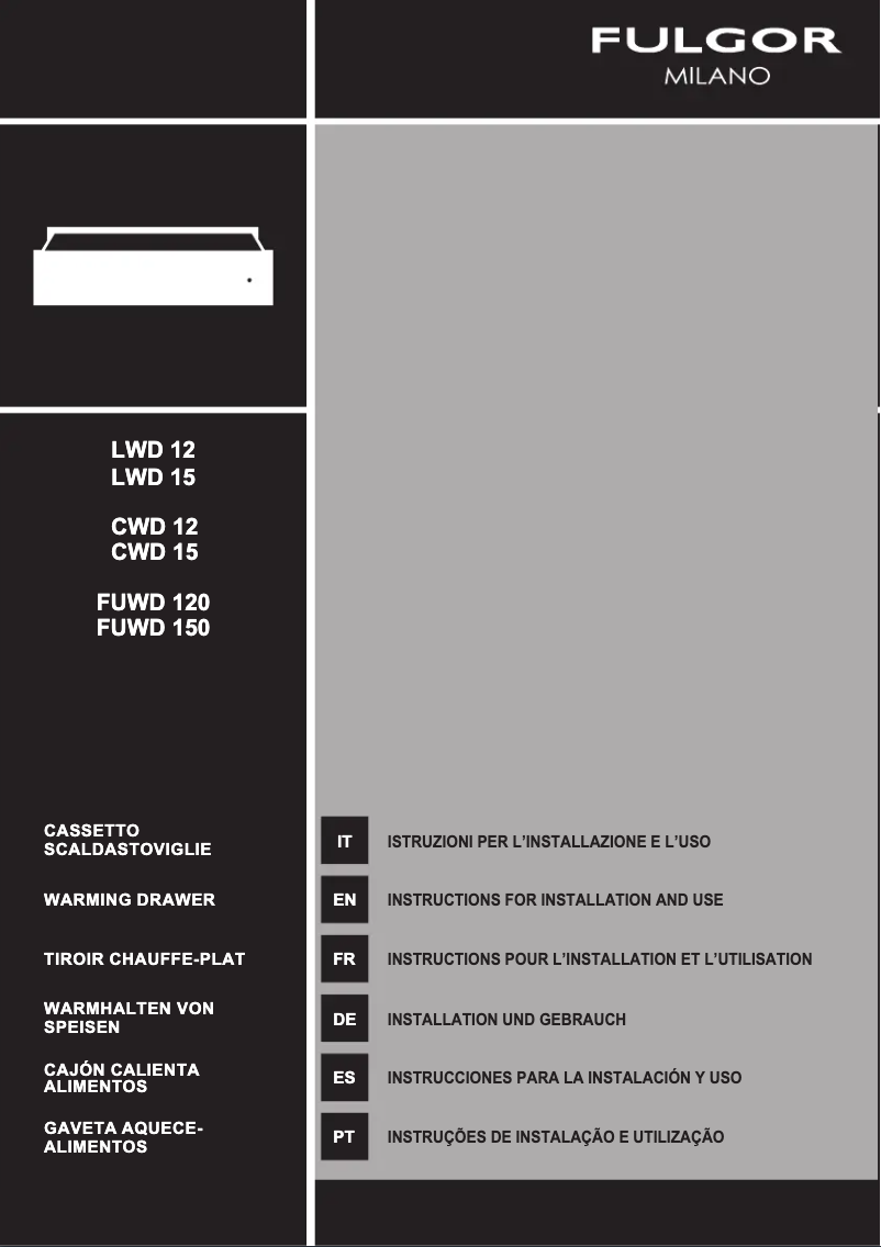 Page n°1 - Manuel utilisateur Fulgor Milano FUWD 150 MBK