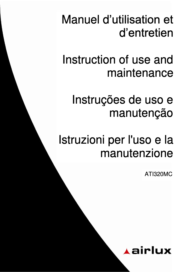 Image de la première page du manuel de l'appareil ATI320MC