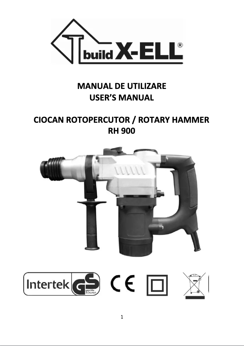 Page 1 de la notice Manuel utilisateur BuildXell RH 900