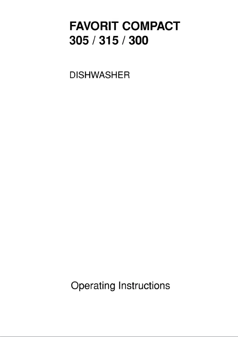 Page 1 de la notice Manuel utilisateur AEG Favorit Compact 300
