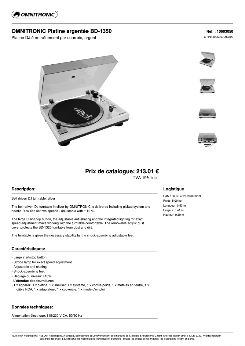 Image de la première page du manuel de l'appareil BD-1350