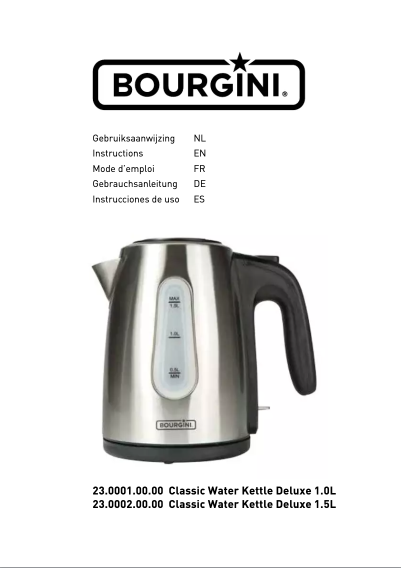 Page n°1 - Manuel utilisateur Bourgini Classic Deluxe 23.0001.00.00