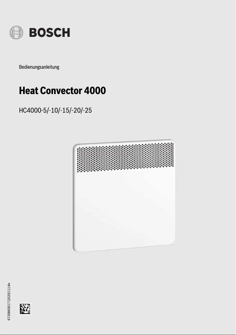 Image de la première page du manuel de l'appareil HC-4000-20