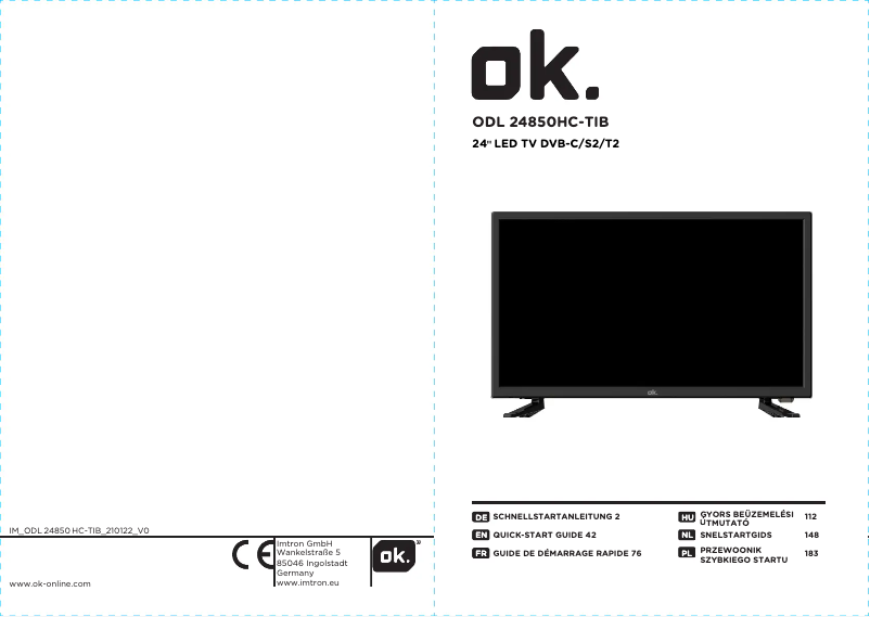 Página 1 del manual Manual de usuario OK ODL 24850HC-TIB