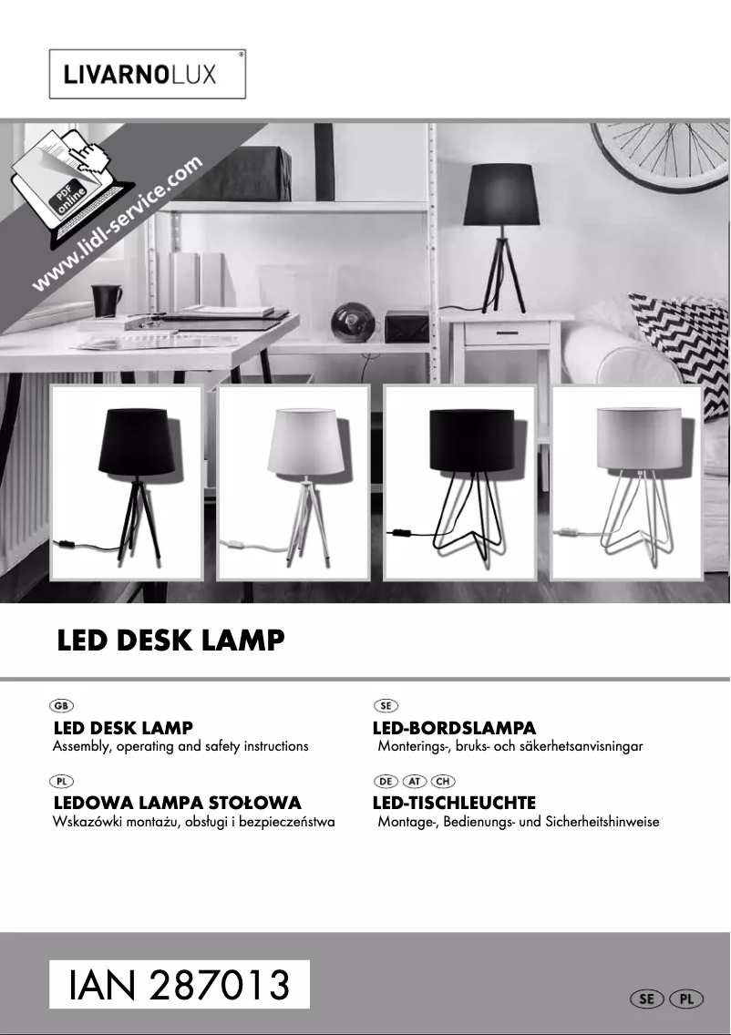 Page 1 de la notice Manuel utilisateur Livarno Lux IAN 287013