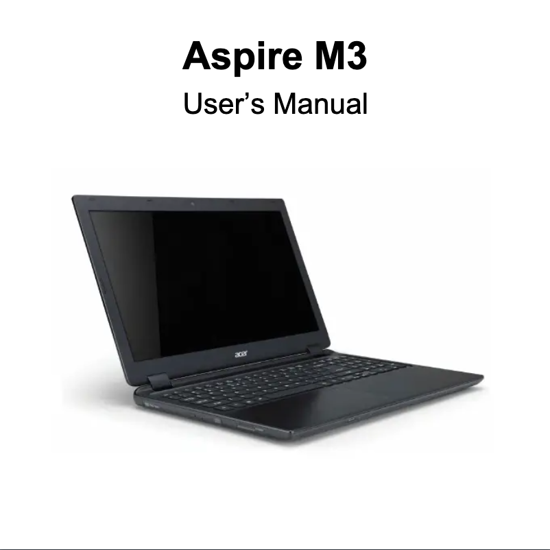 Página 1 del manual Manual de usuario Acer Aspire M3-581T