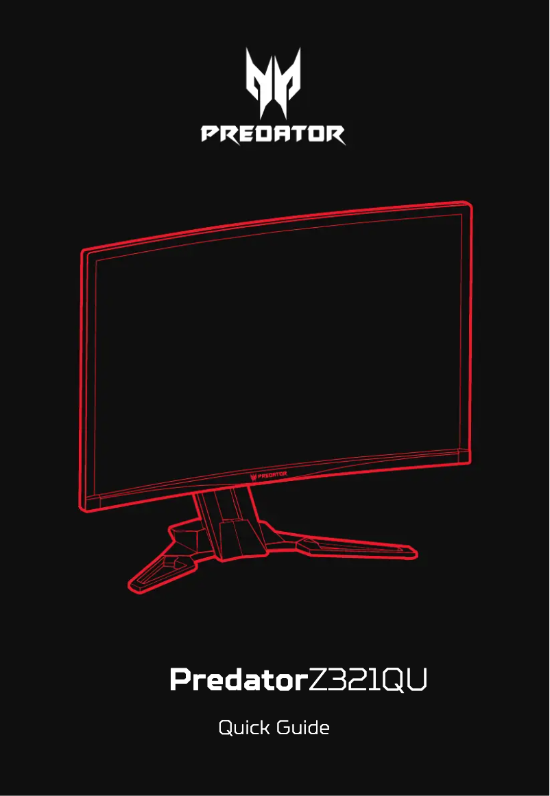 Imagen de la primera página del manual del dispositivo Predator Z321QU