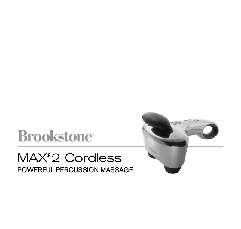 Page 1 de la notice Manuel utilisateur Brookstone Max 2 Cordless