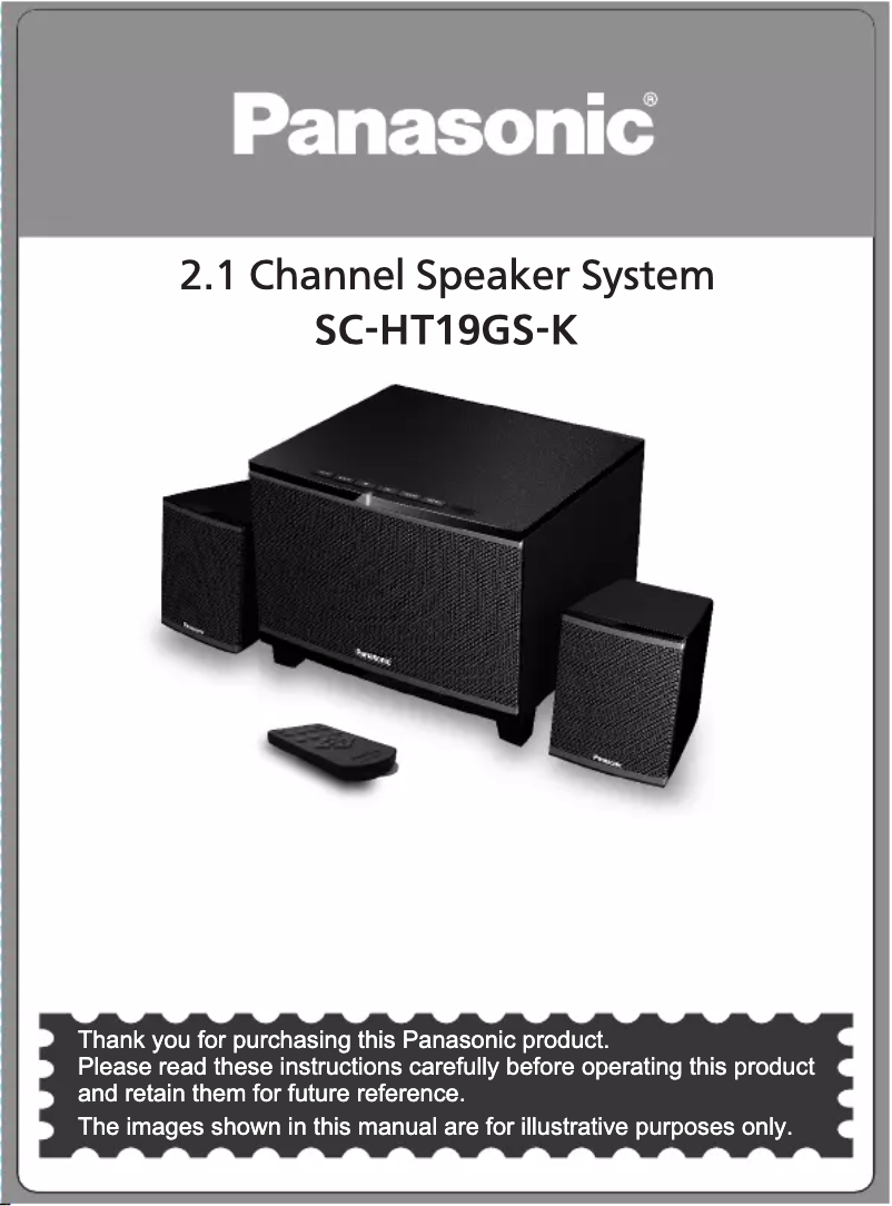 Page n°1 - Manuel utilisateur Panasonic SC-HT19