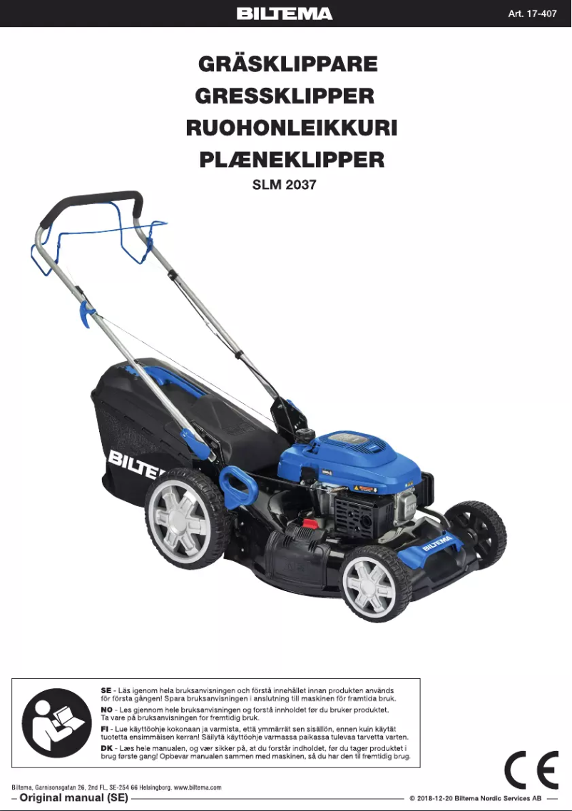 Image de la première page du manuel de l'appareil SLM 2037