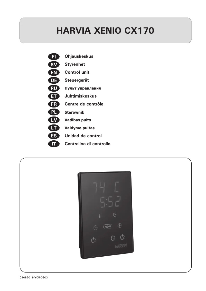 Image de la première page du manuel de l'appareil Xenio CX170400