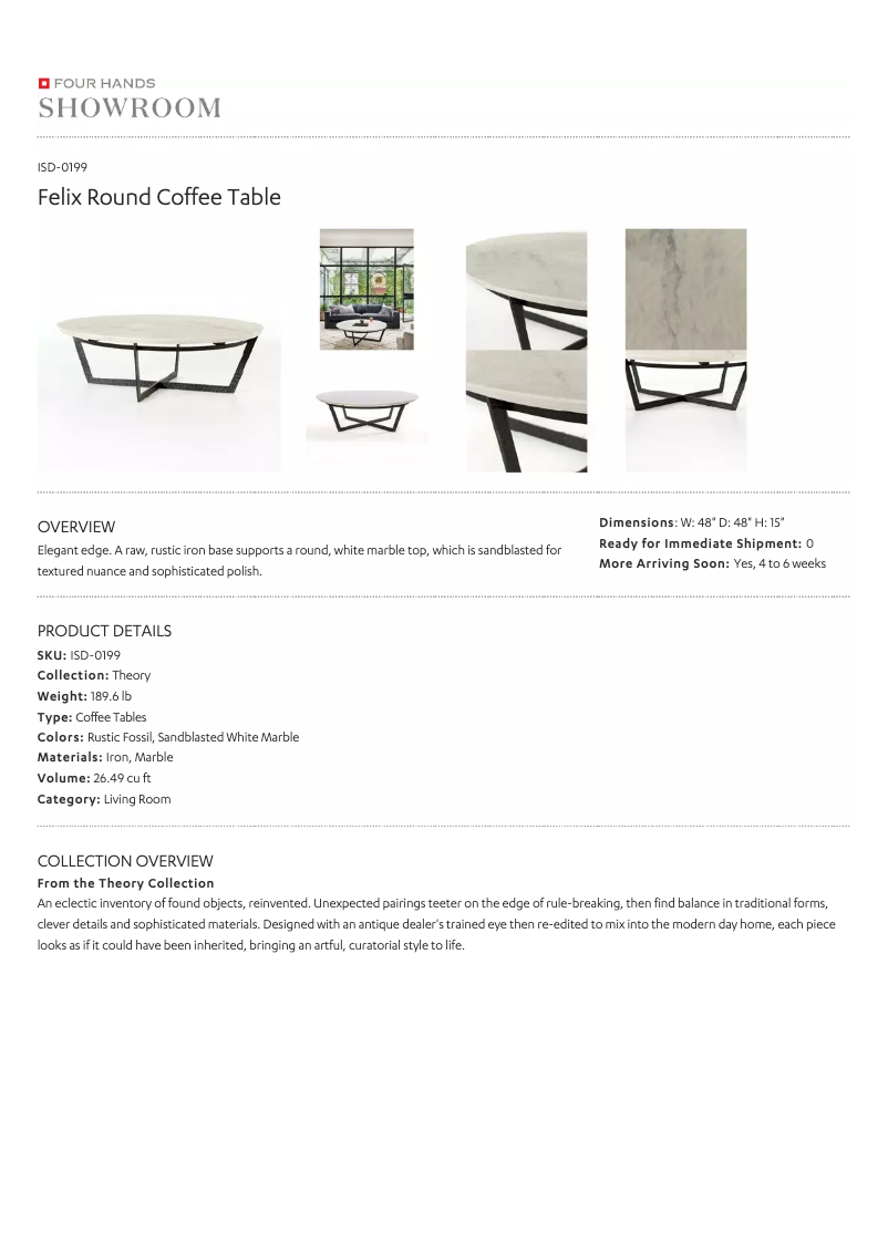 Page 1 de la notice Manuel utilisateur Four Hands ISD-0199