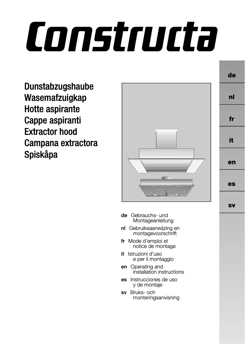 Page 1 de la notice Manuel utilisateur Constructa CD70130
