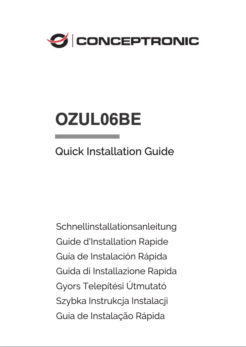 Page n°1 - Manuel utilisateur Conceptronic OZUL06BE