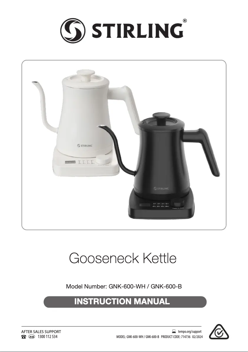 Page n°1 - Manuel utilisateur Stirling GNK-600