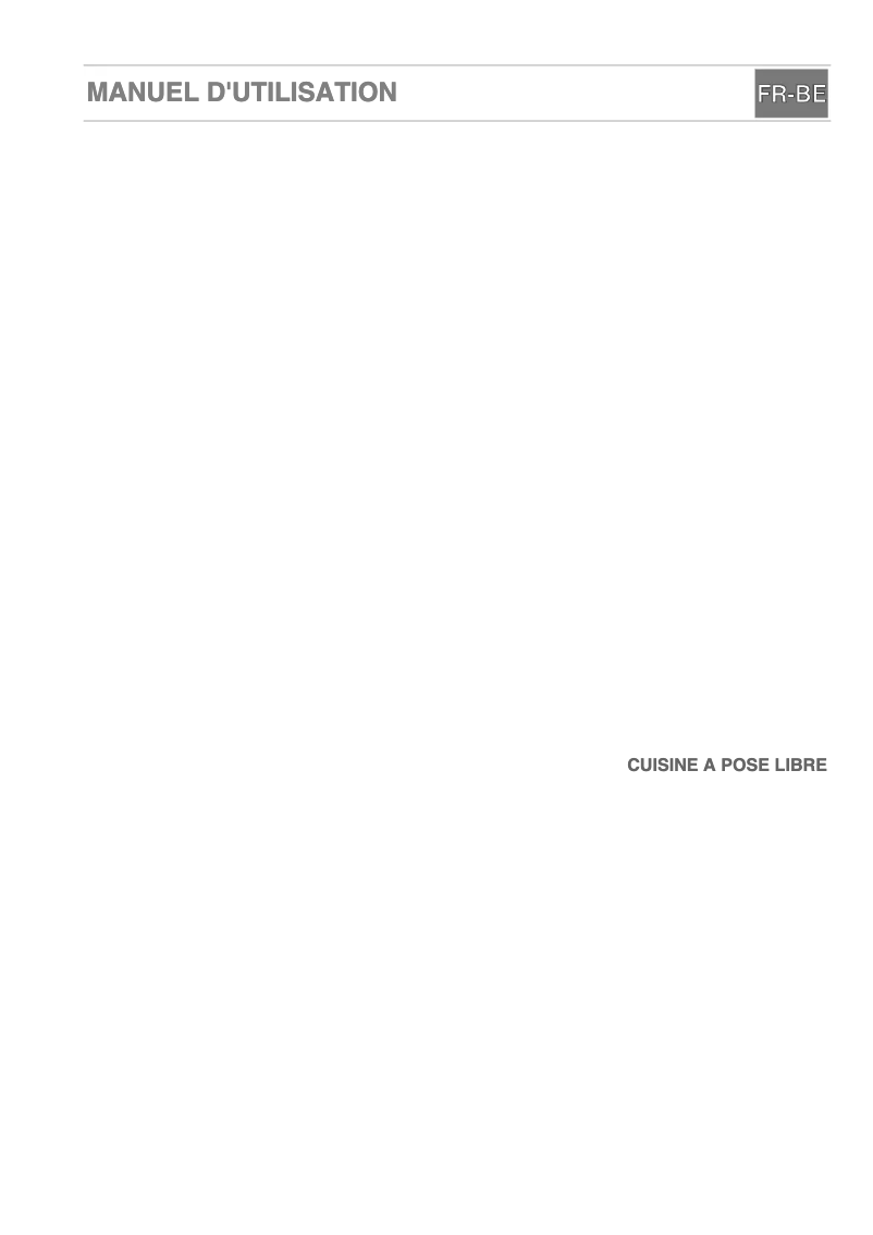 Image de la première page du manuel de l'appareil SUK62CBL8