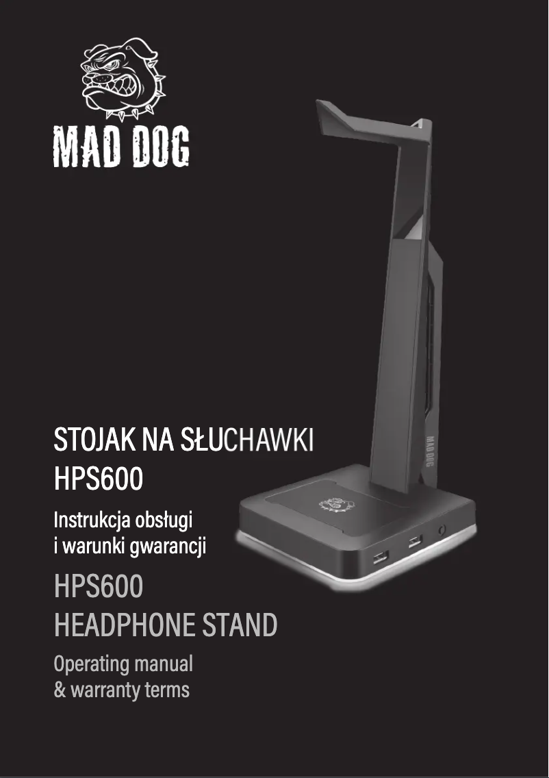 Page 1 de la notice Manuel utilisateur Mad Dog HPS600