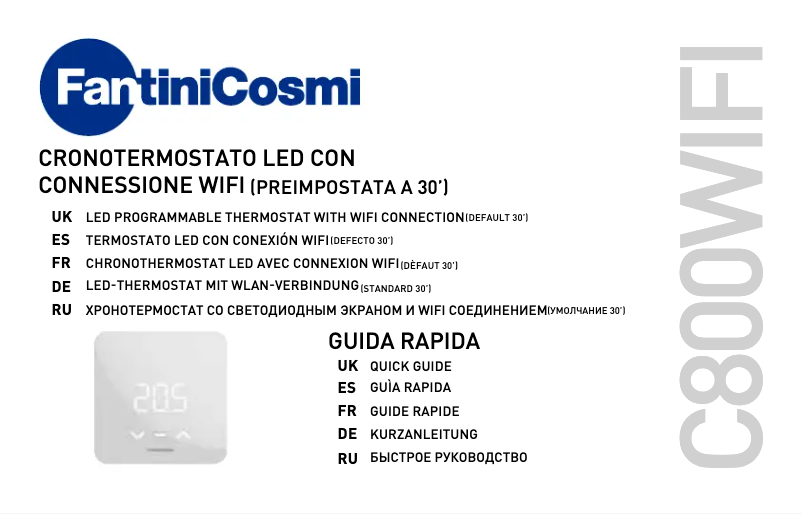 Image de la première page du manuel de l'appareil C800WIFIPRO