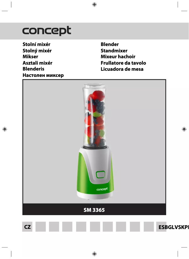 Page n°1 - Manuel utilisateur Concept SM3365