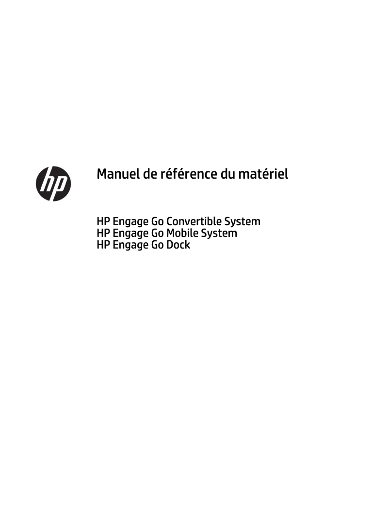 Page 1 de la notice Manuel utilisateur HP Engage Go