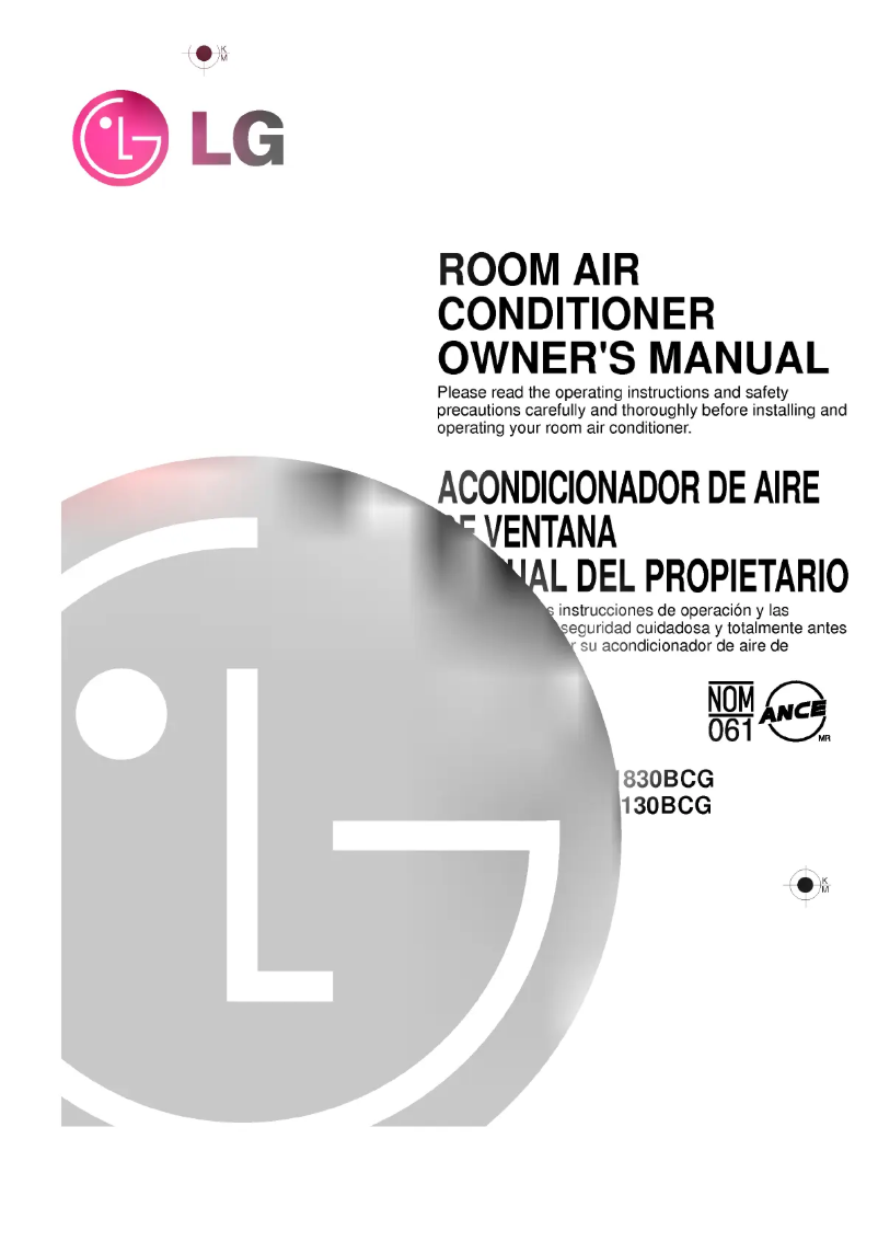 Image de la première page du manuel de l'appareil LWM1830BCG