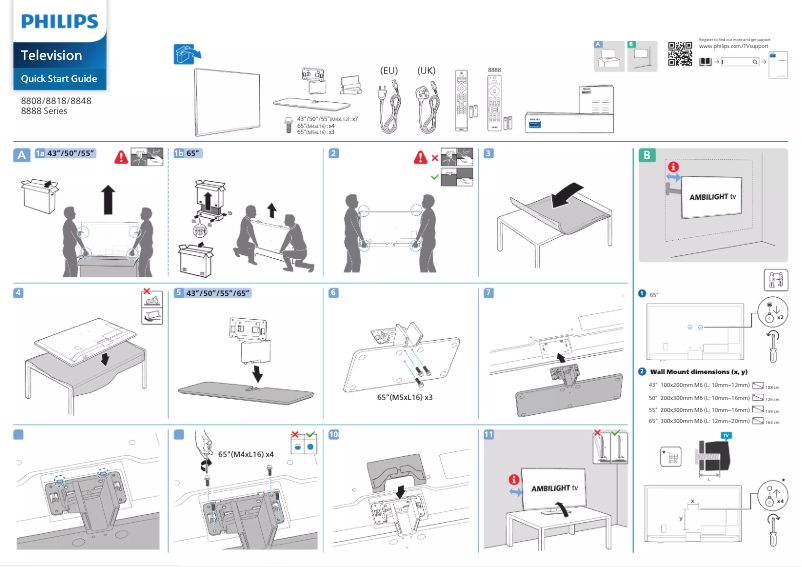 Página 1 del manual Guía de inicio rápido Philips 65PUS8848