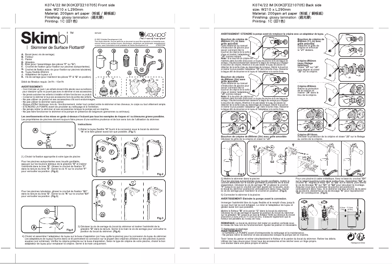 Image de la première page du manuel de l'appareil Skimbi