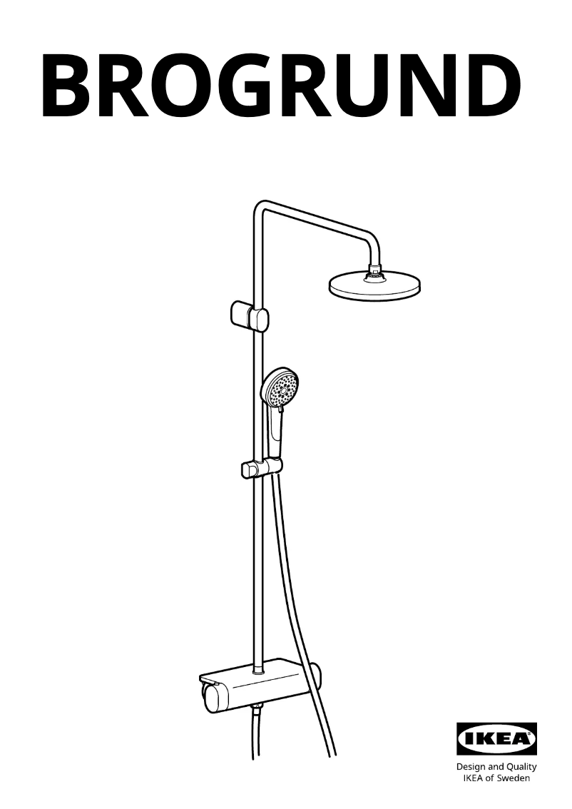 Page 1 de la notice Manuel utilisateur Ikea BROGRUND 803.943.57