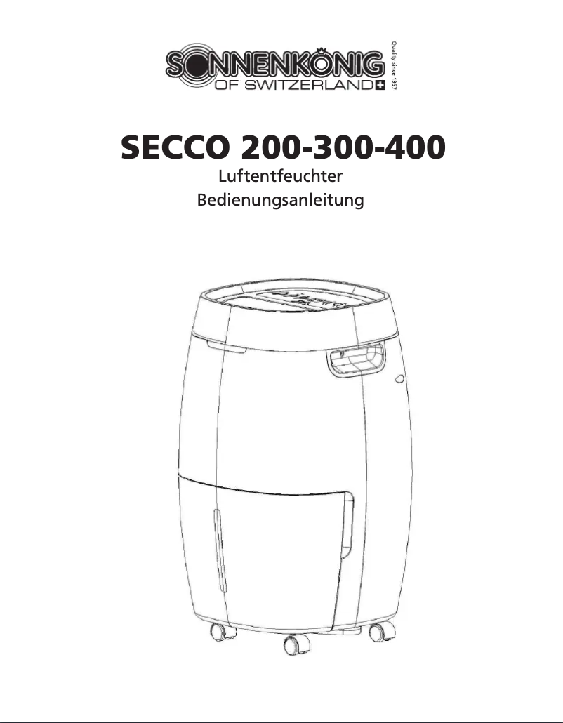 Image de la première page du manuel de l'appareil SECCO 200