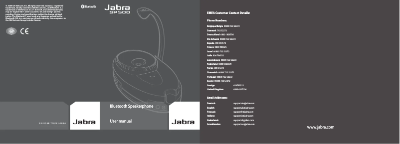 Page n°1 - Manuel utilisateur Jabra SP500