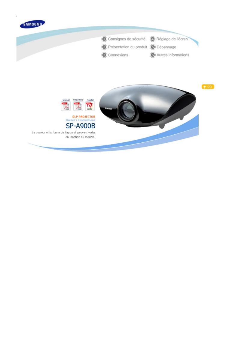 Page n°1 - Manuel utilisateur Samsung SP-A900B
