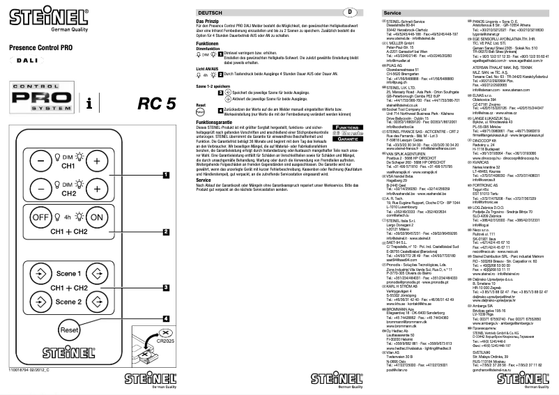 Imagen de la primera página del manual del dispositivo RC5