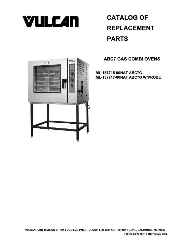Página 1 del manual Catálogo Vulcan ABC7G