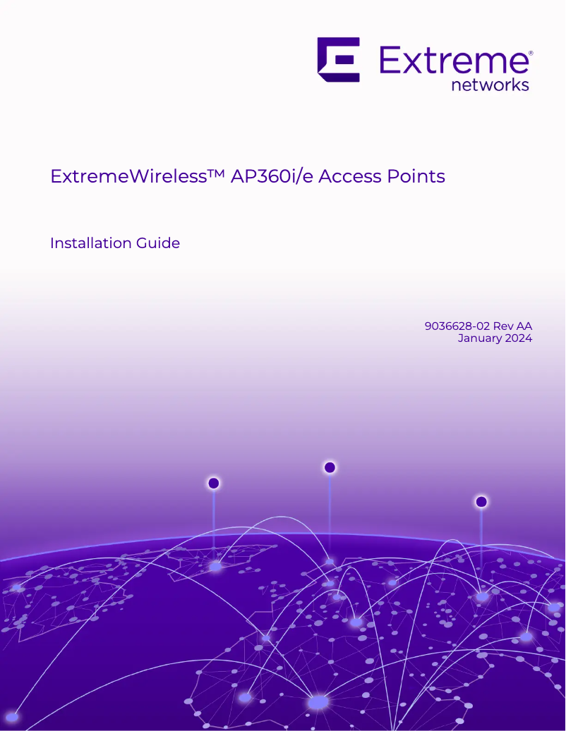 Image de la première page du manuel de l'appareil ExtremeWireless AP360i