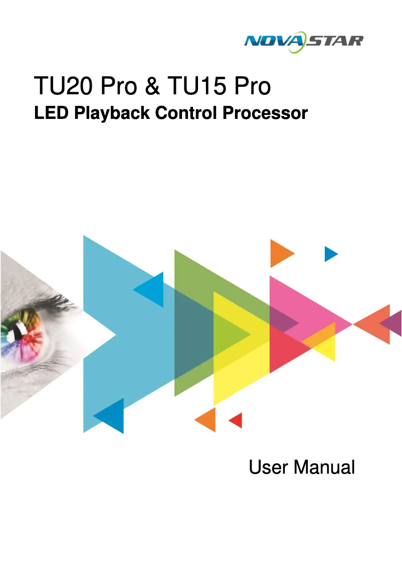 Page n°1 - Manuel utilisateur NovaStar TU15 PRO