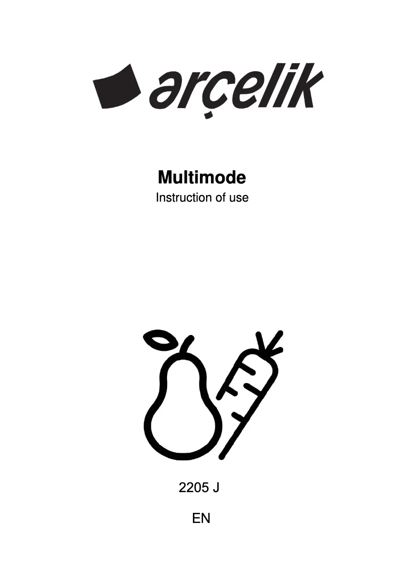 Image de la première page du manuel de l'appareil 2205 J