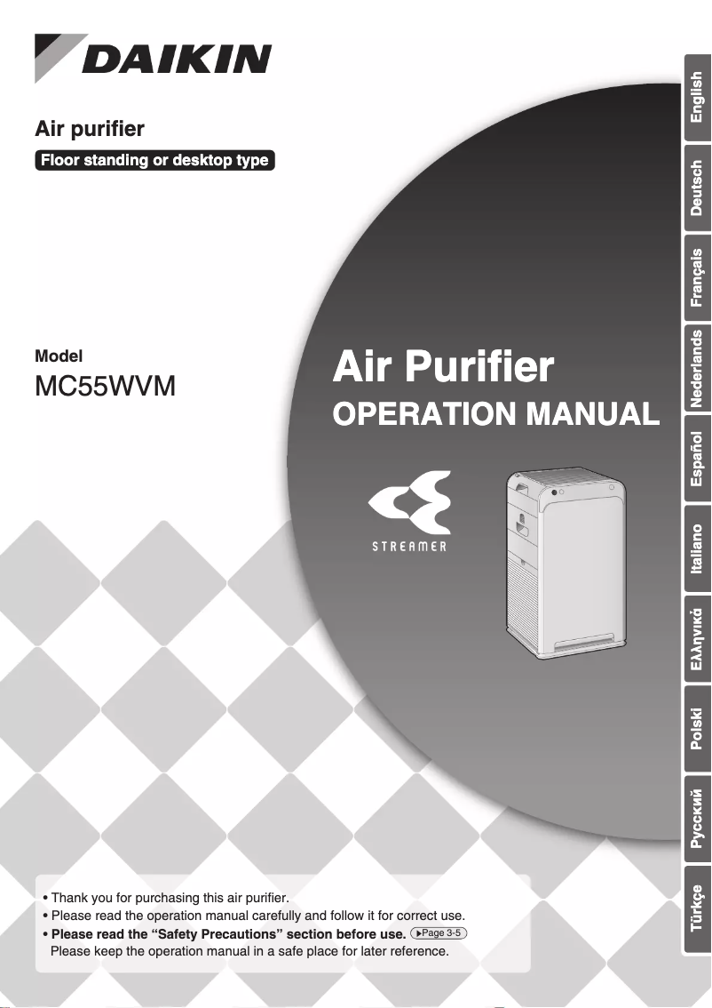 Page 1 de la notice Manuel utilisateur Daikin MC55WVM