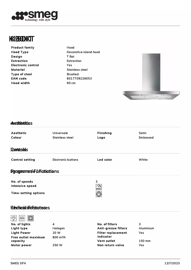 Image de la première page du manuel de l'appareil KI90XT