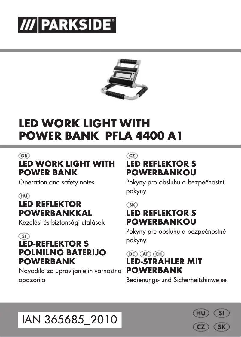 Page n°1 - Manuel utilisateur Parkside PFLA 4400 A1