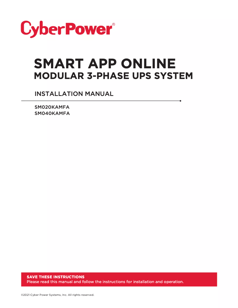 Image de la première page du manuel de l'appareil SM040KAMFA