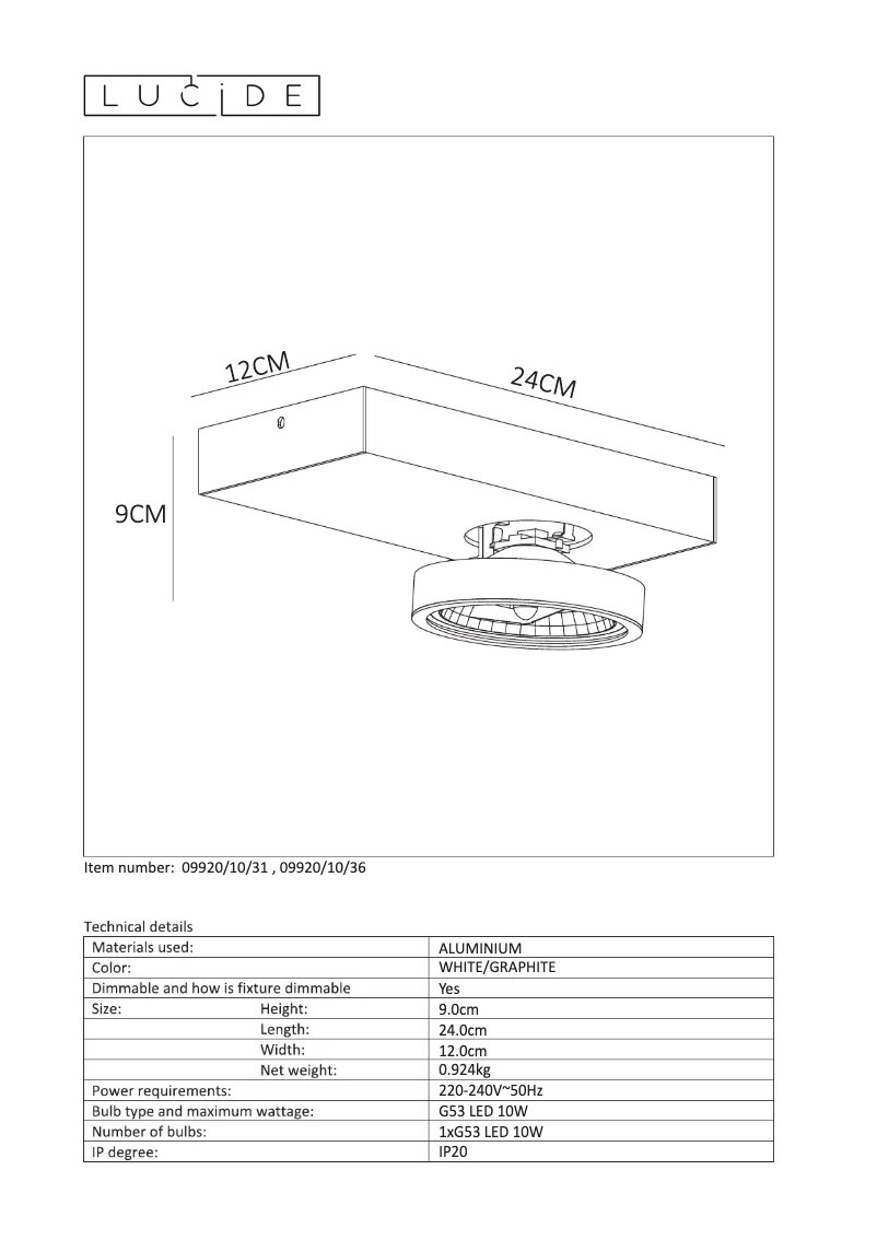 Page n°1 - Manuel utilisateur Lucide Nenad