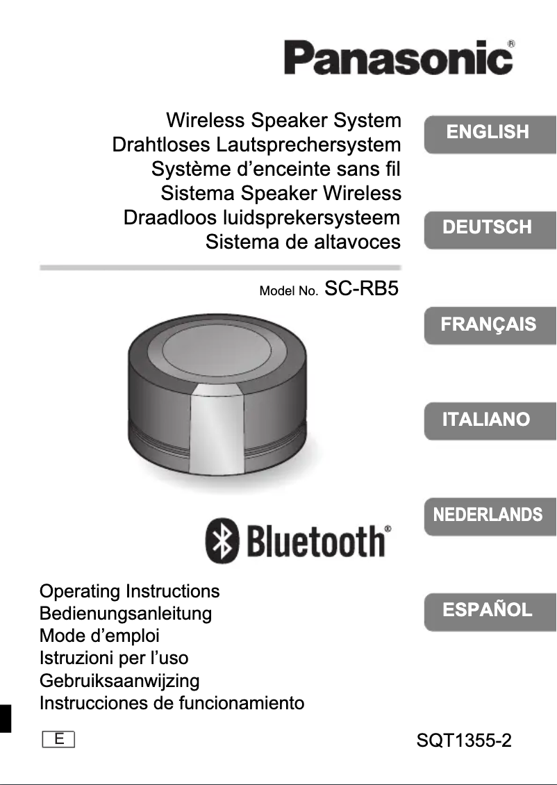 Page 1 de la notice Manuel utilisateur Panasonic SC-RB5