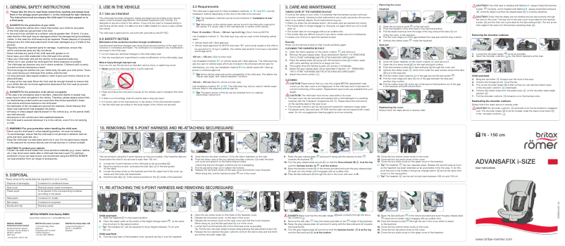 Image de la première page du manuel de l'appareil Advansafix i-Size