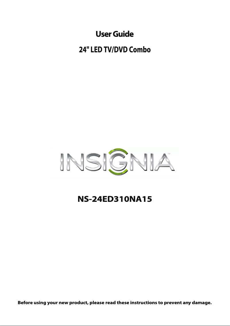Image de la première page du manuel de l'appareil NS-24ED310NA15