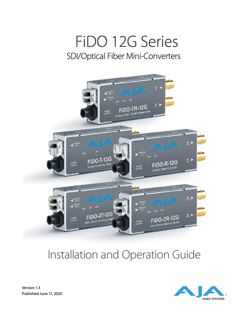 Image de la première page du manuel de l'appareil FIDO-2R-12G